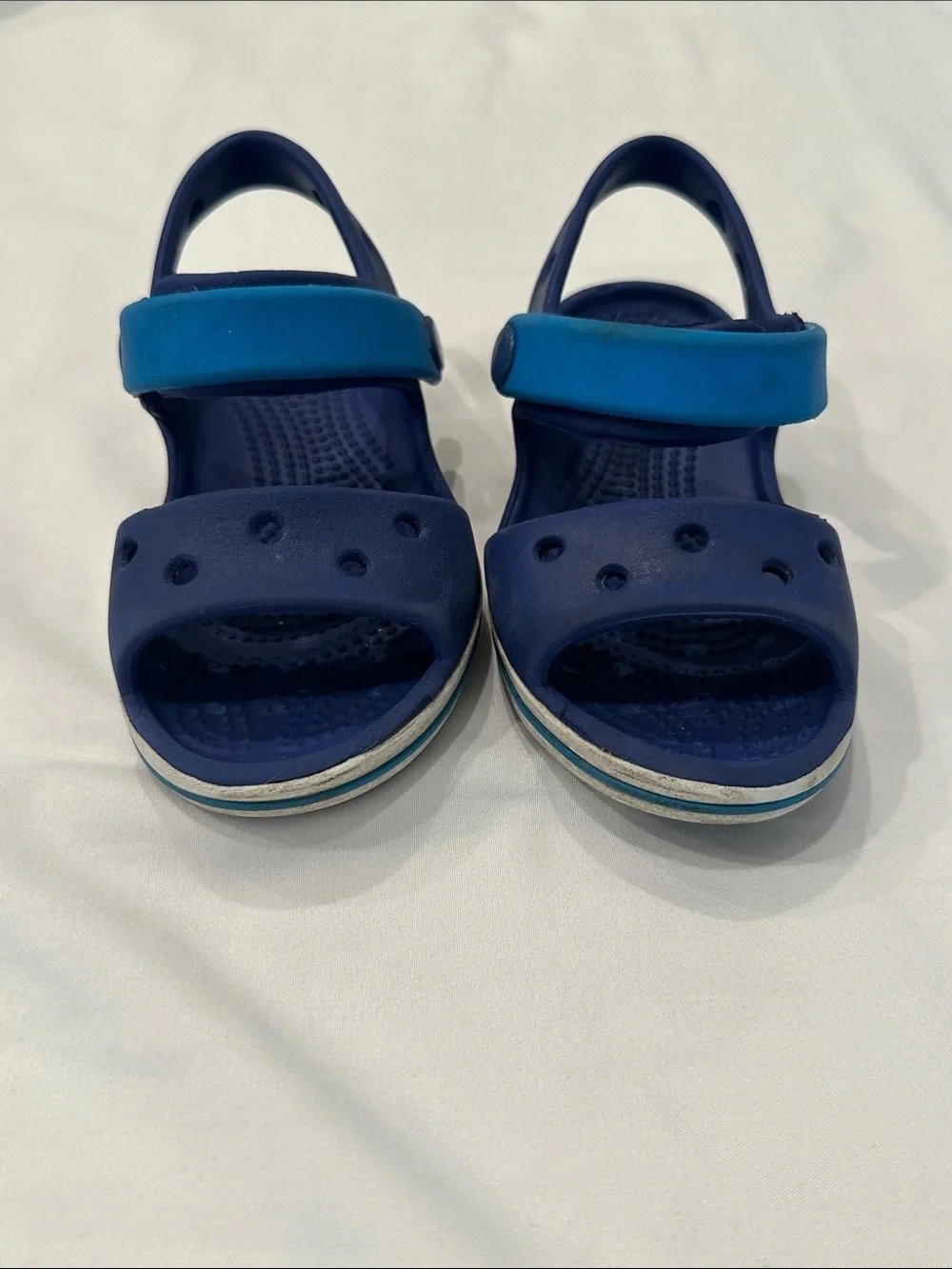 CROCS Kids Navy and Bright Blue Strap Sport Sandals